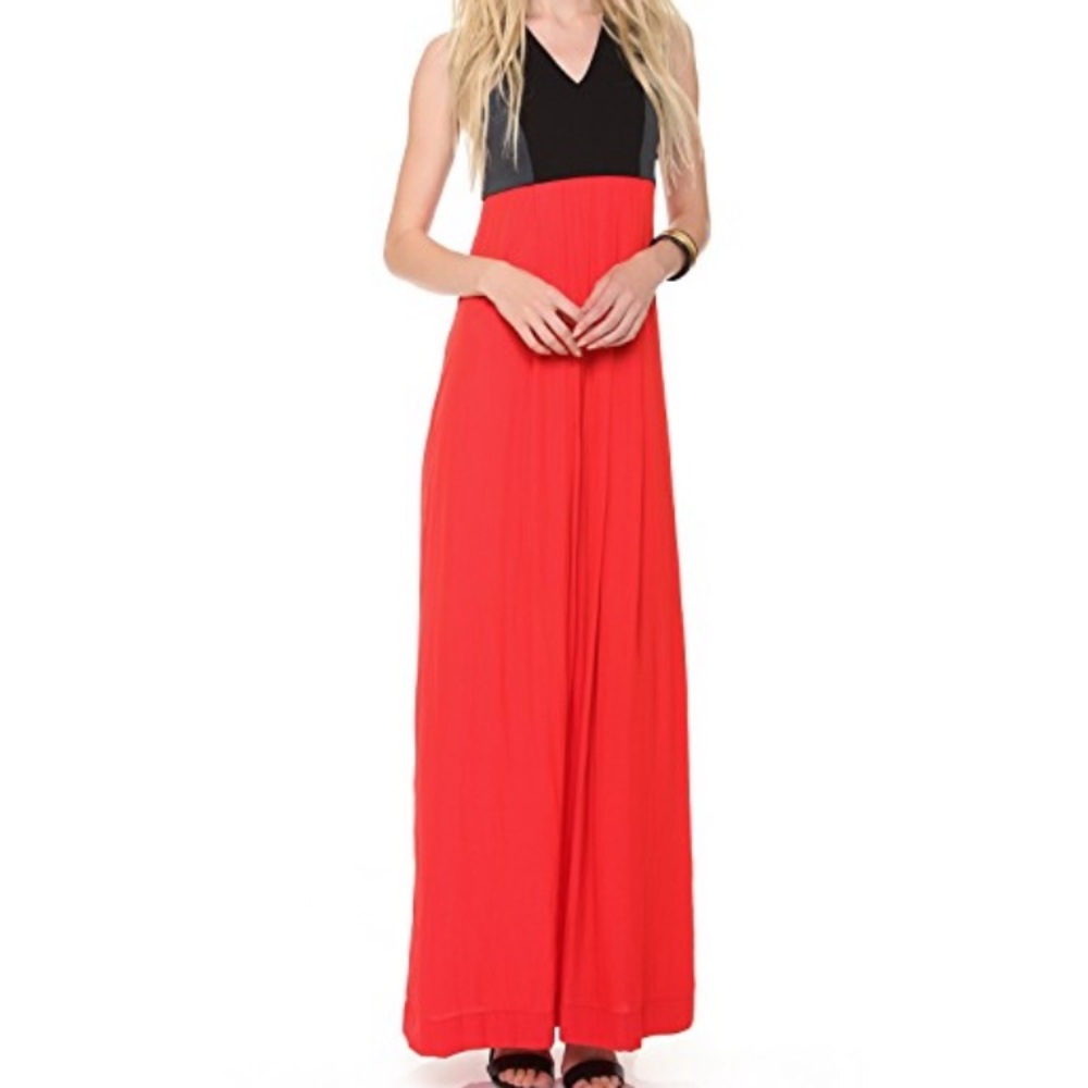 NWT $495 VPL Panopoly Maxi Dress Red Black Sz S